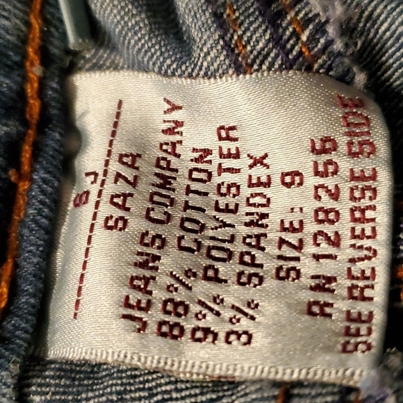 Saza Jeans Womens size 9 SJ jeans distressed low rise tapered destroyed - Picture 8 of 13